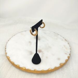 Monet gold twist hoop earrings